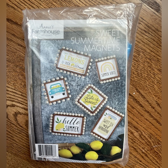 NEW Annie’s Craft Kit Farmhouse Sweet Summertime Magnets - Picture 1 of 2